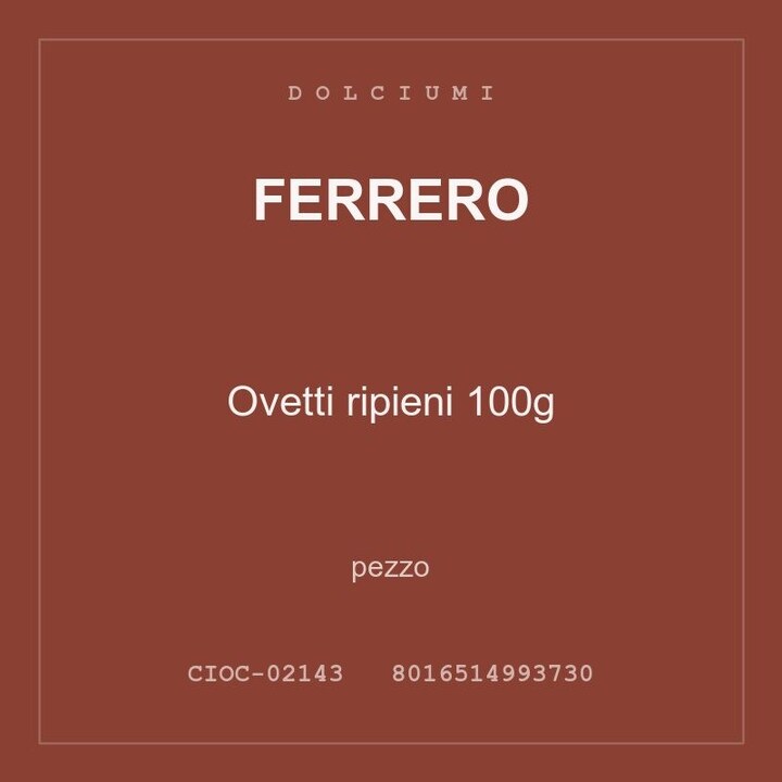 Ferrero Ovetti ripieni 100g — conf. 2 pz