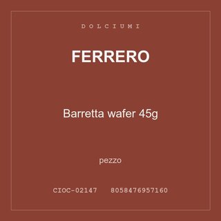 Ferrero Barretta wafer 45g — conf. 2 pz
