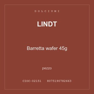 Lindt Barretta wafer 45g — conf. 2 pz