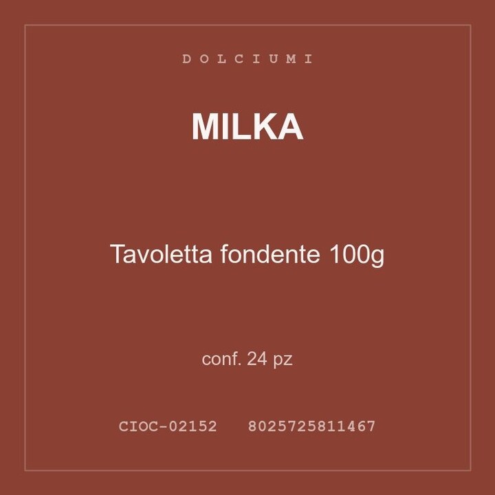 Milka Tavoletta fondente 100g — conf. 12 pz