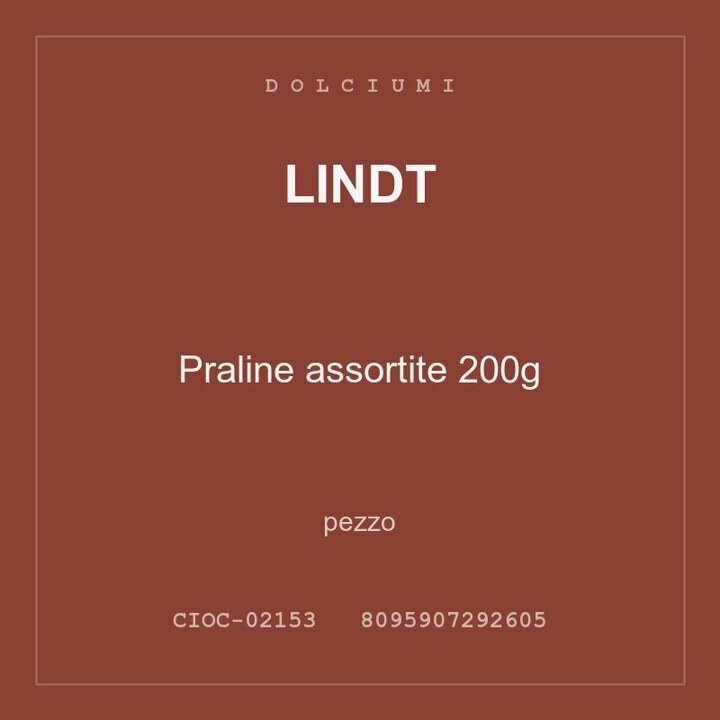 Lindt Praline assortite 200g — pezzo