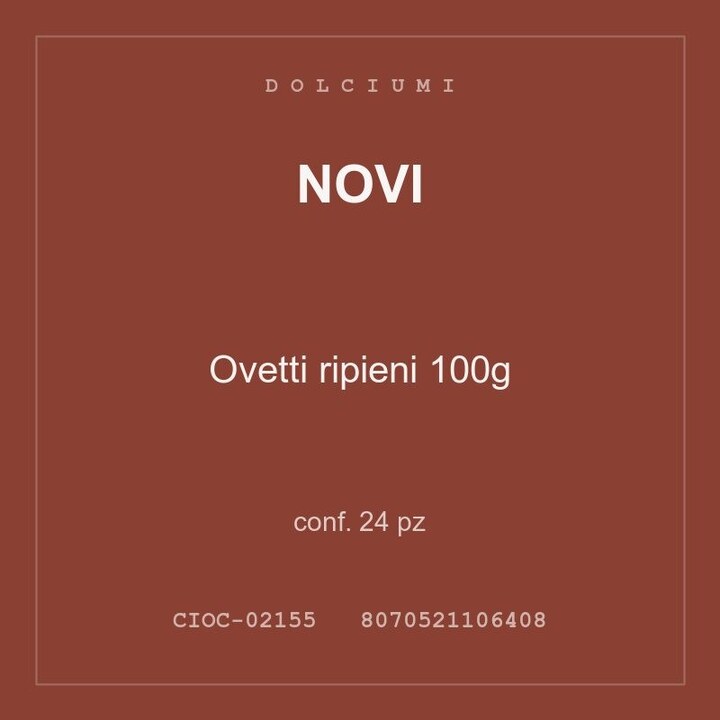 Novi Ovetti ripieni 100g — conf. 50 pz