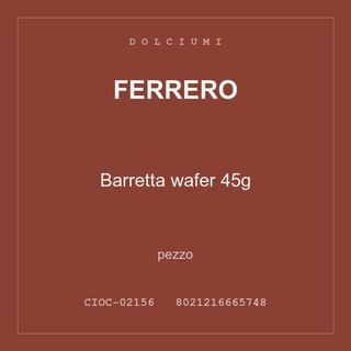 Ferrero Barretta wafer 45g — conf. 3 pz