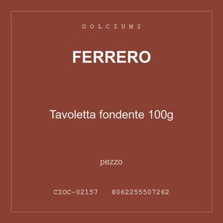 Ferrero Tavoletta fondente 100g — conf. 4 pz