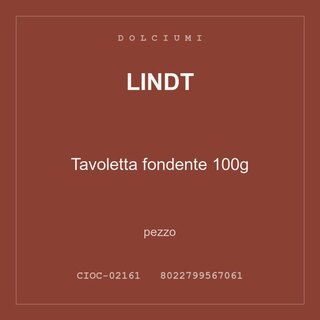 Lindt Tavoletta fondente 100g — conf. 6 pz