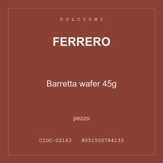 Ferrero Barretta wafer 45g — conf. 4 pz