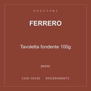Ferrero Tavoletta fondente 100g — conf. 6 pz
