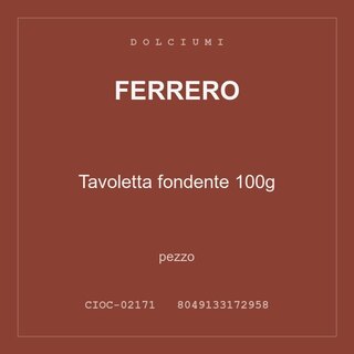 Ferrero Tavoletta fondente 100g — conf. 12 pz