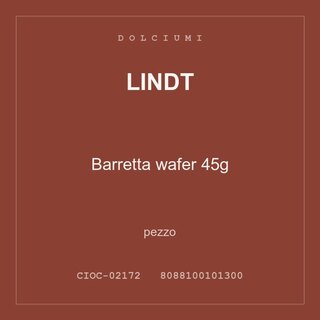Lindt Barretta wafer 45g — conf. 4 pz