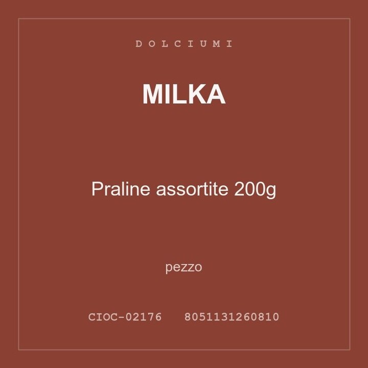 Milka Praline assortite 200g — pezzo