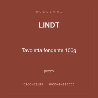 Lindt Tavoletta fondente 100g — conf. 12 pz
