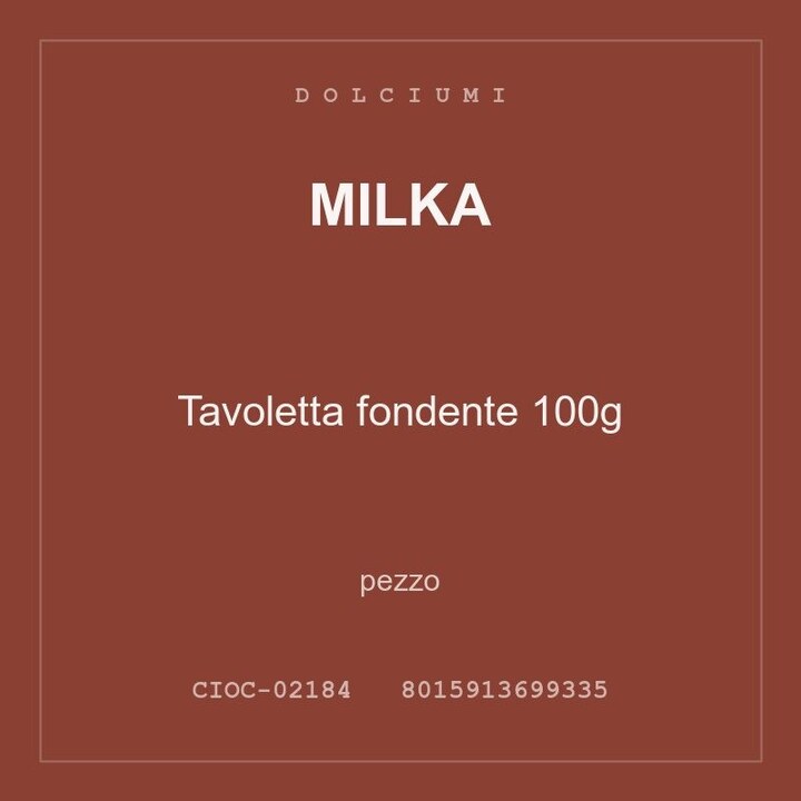 Milka Tavoletta fondente 100g — pezzo