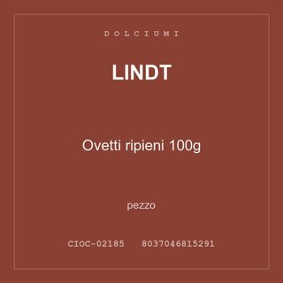 Lindt Ovetti ripieni 100g — conf. 6 pz