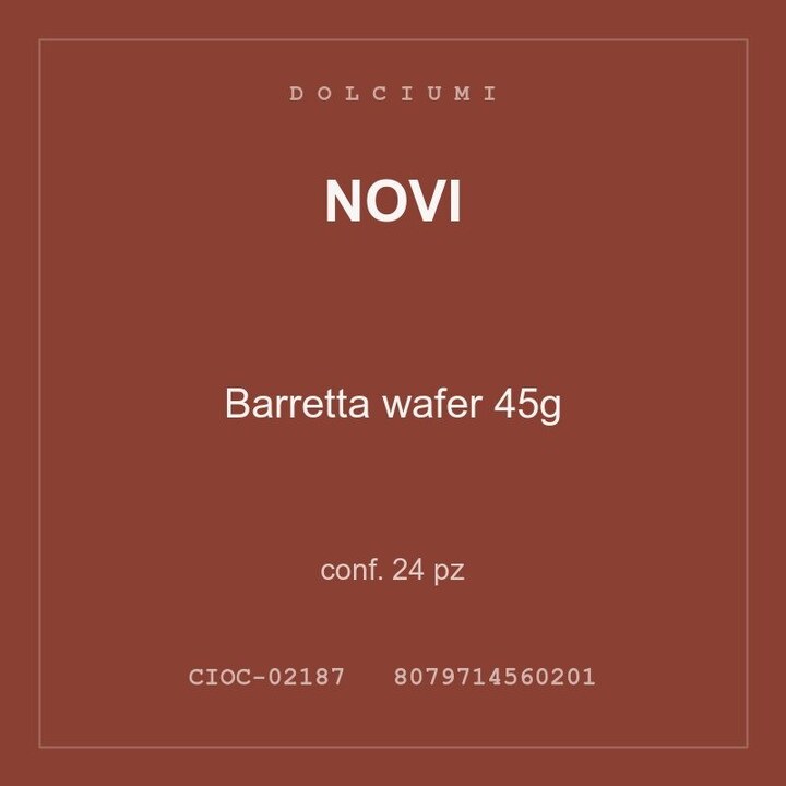 Novi Barretta wafer 45g — conf. 24 pz