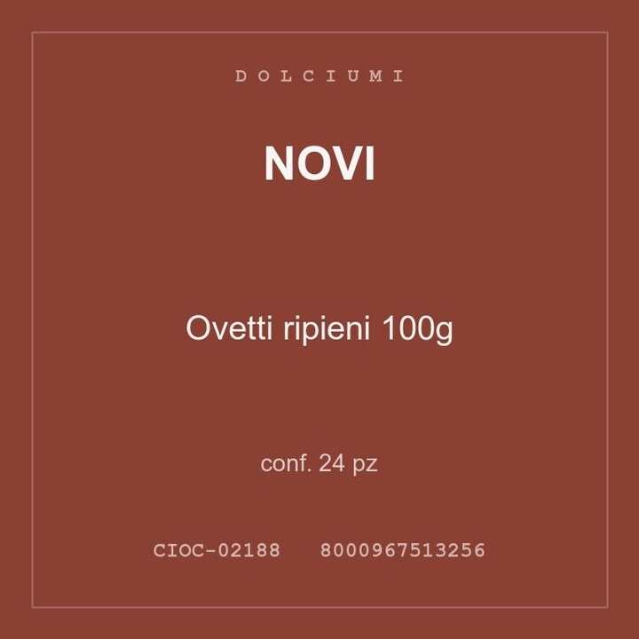 Novi Ovetti ripieni 100g — conf. 70 pz