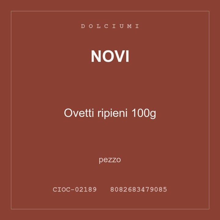 Novi Ovetti ripieni 100g — conf. 3 pz