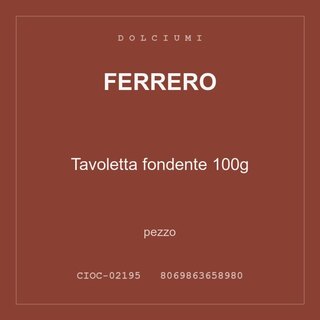 Ferrero Tavoletta fondente 100g — pezzo singolo