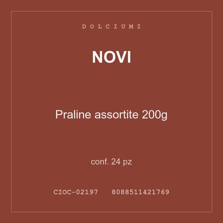 Novi Praline assortite 200g — conf. 70 pz