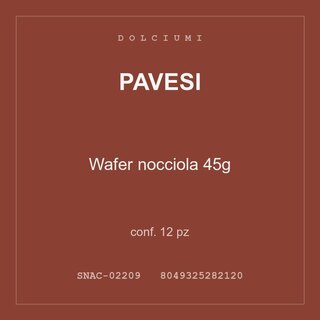 Pavesi Wafer nocciola 45g — conf. 12 pz