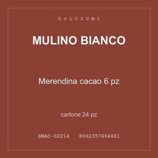 Mulino Bianco Merendina cacao 6 pz — cartone 24 pz
