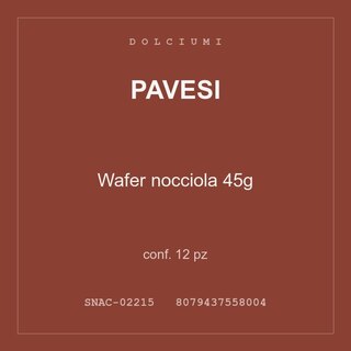 Pavesi Wafer nocciola 45g — conf. 6 pz