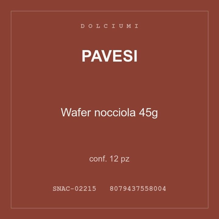 Pavesi Wafer nocciola 45g — conf. 6 pz