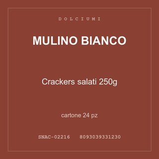 Mulino Bianco Crackers salati 250g — cartone 24 pz