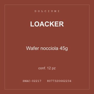 Loacker Wafer nocciola 45g — conf. 6 pz