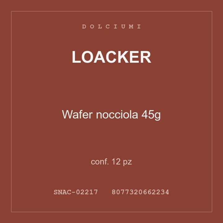 Loacker Wafer nocciola 45g — conf. 6 pz