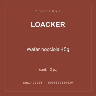 Loacker Wafer nocciola 45g — conf. 25 pz