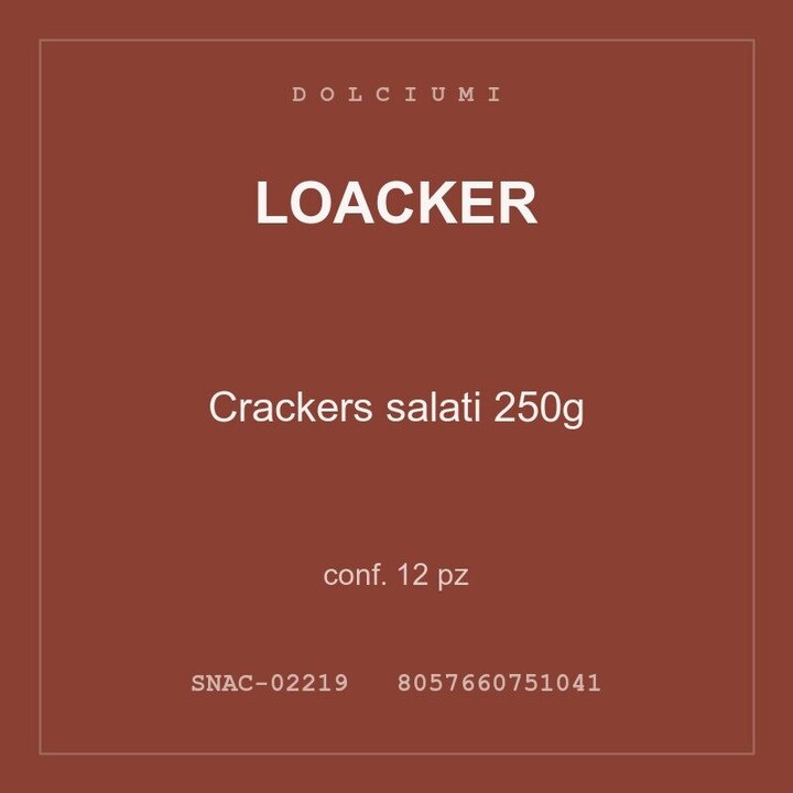 Loacker Crackers salati 250g — conf. 6 pz