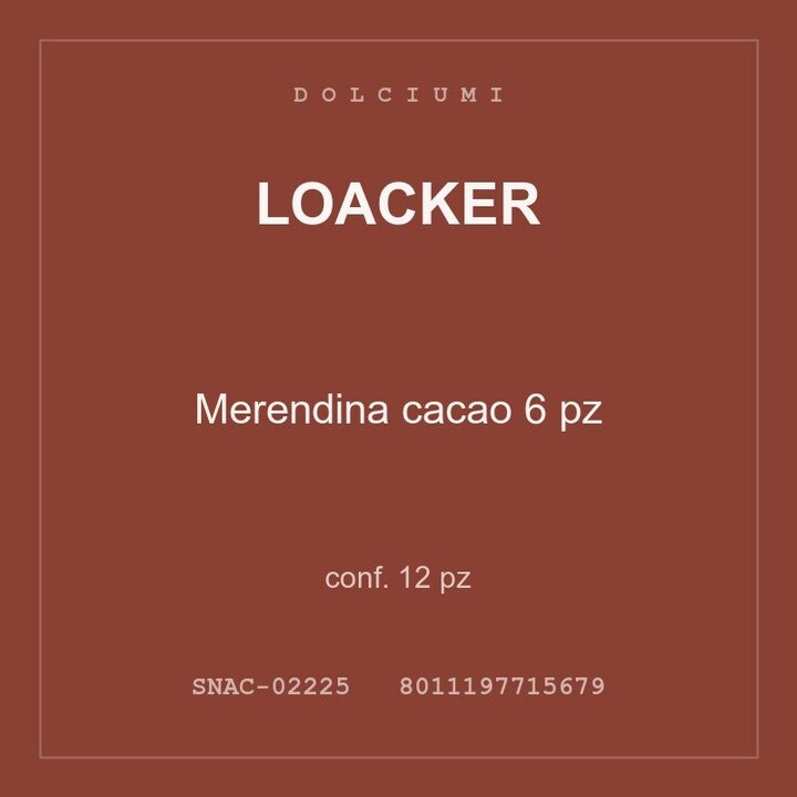 Loacker Merendina cacao 6 pz — conf. 12 pz
