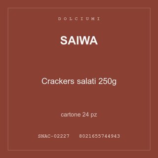 Saiwa Crackers salati 250g — cartone 50 pz