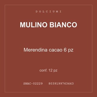 Mulino Bianco Merendina cacao 6 pz — conf. 25 pz