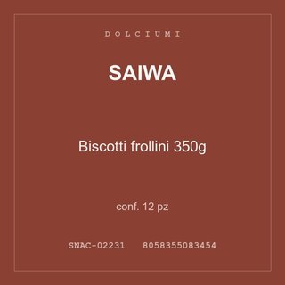 Saiwa Biscotti frollini 350g — conf. 12 pz