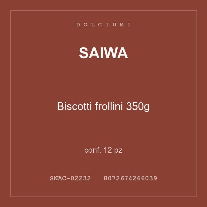 Saiwa Biscotti frollini 350g — conf. 6 pz