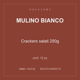 Mulino Bianco Crackers salati 250g — conf. 6 pz
