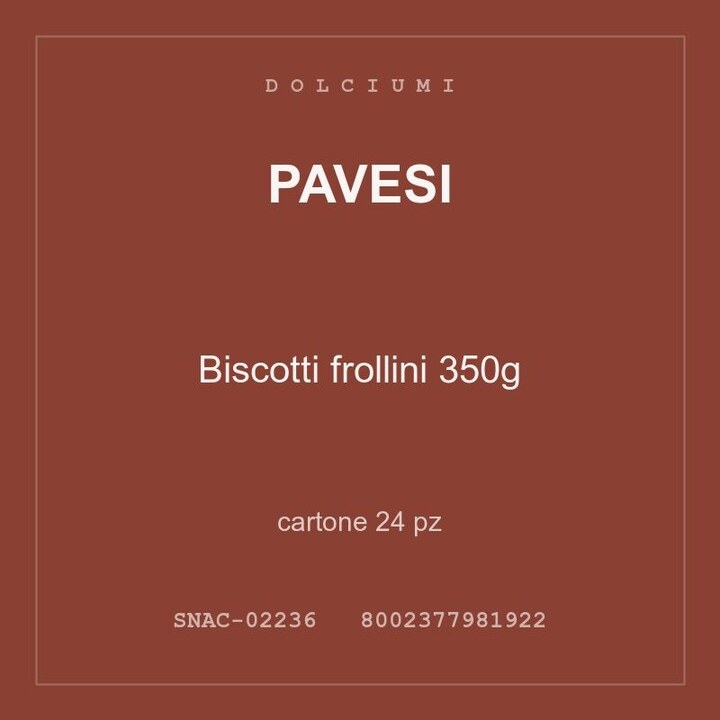 Pavesi Biscotti frollini 350g — cartone 24 pz