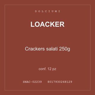 Loacker Crackers salati 250g — conf. 35 pz