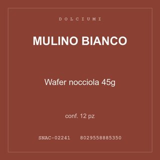 Mulino Bianco Wafer nocciola 45g — conf. 12 pz