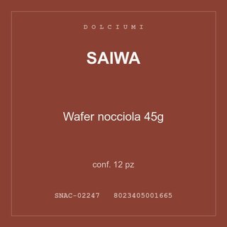 Saiwa Wafer nocciola 45g — conf. 12 pz
