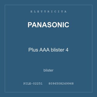 Panasonic Plus AAA blister 4 — blister