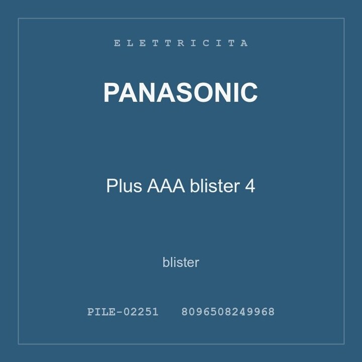 Panasonic Plus AAA blister 4 — blister