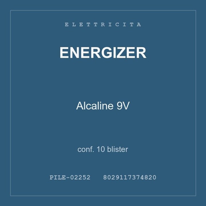 Energizer Alcaline 9V — conf. 10 blister