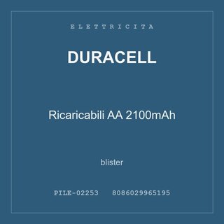 Duracell Ricaricabili AA 2100mAh — blister