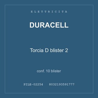 Duracell Torcia D blister 2 — conf. 10 blister