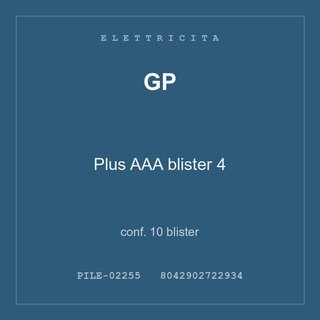 GP Plus AAA blister 4 — conf. 10 blister