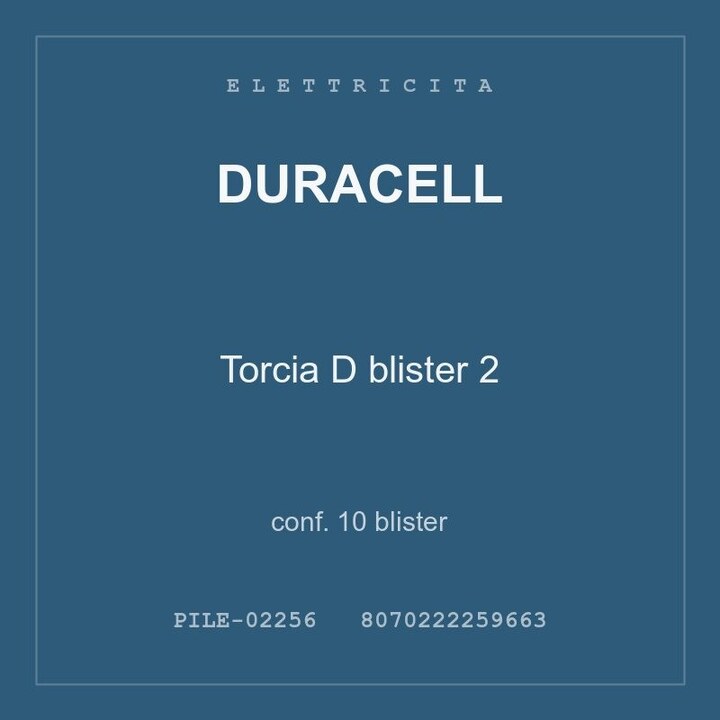 Duracell Torcia D blister 2 — conf. 5 blister