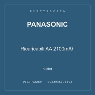 Panasonic Ricaricabili AA 2100mAh — blister