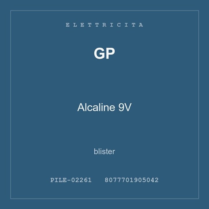GP Alcaline 9V — blister